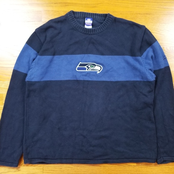 Vtg 9s 00s Reebok Seattle Seahawks Knit 